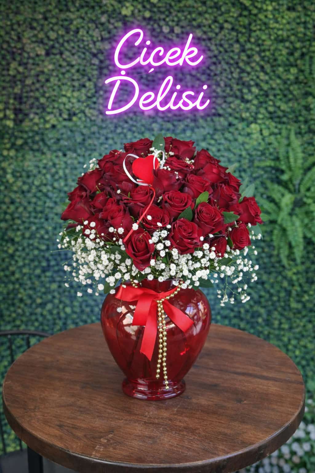 Kalp Vazoda 30 Adet G�l