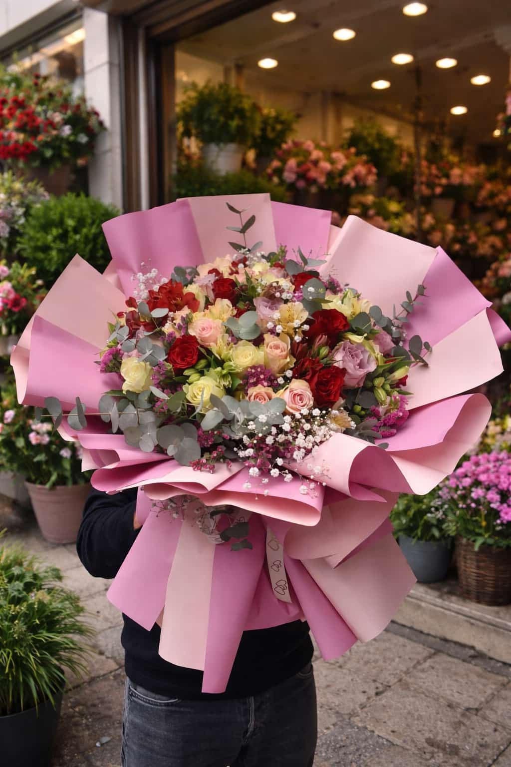 �zel Tasar�m Renkli  G�l Buketi